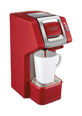 Frigidaire Stainless Steel Single Cup Coffeemaker with Mug ,Red