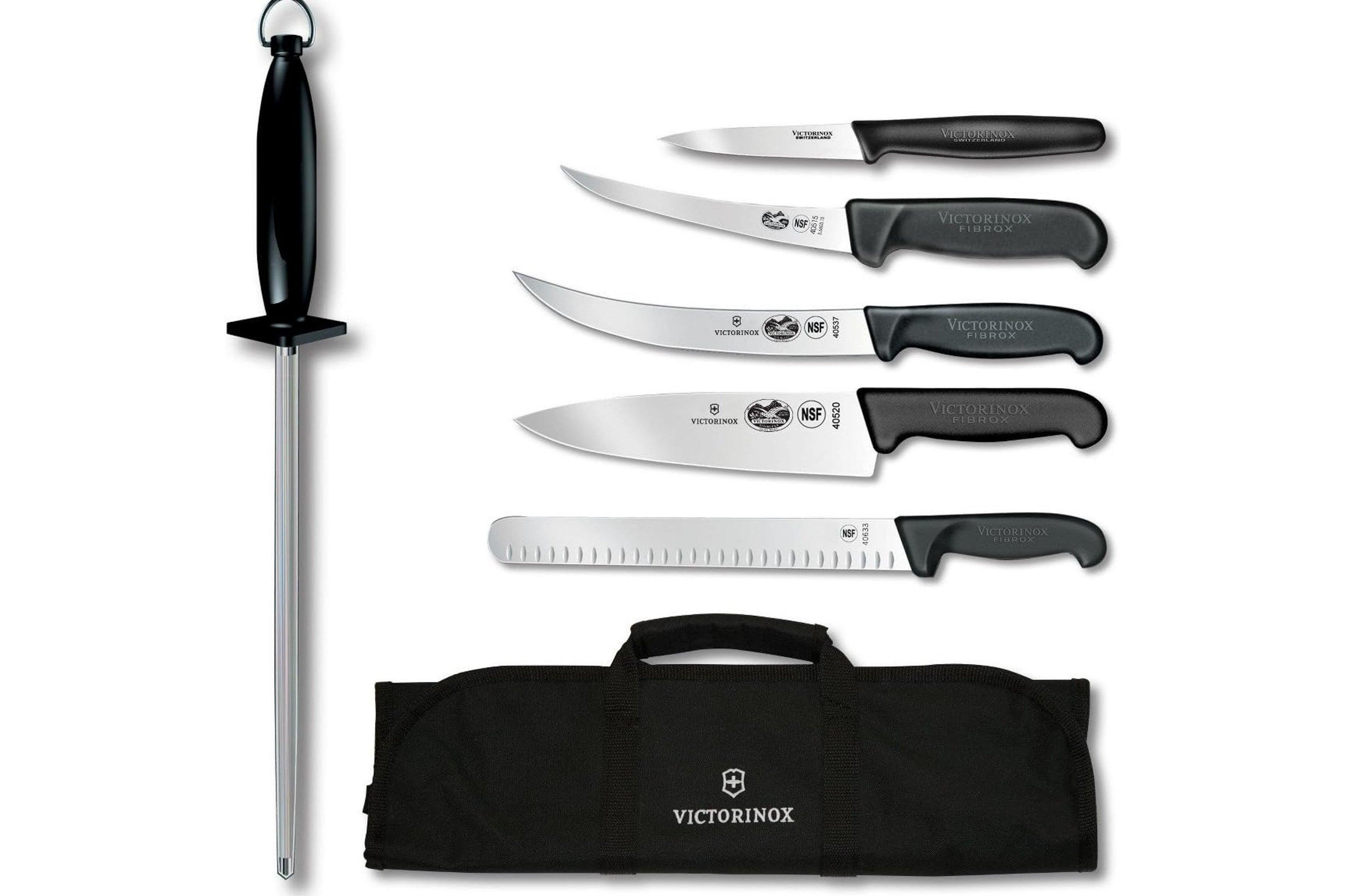 Fibrox Natural 7pc Competition BBQ Set w/ Black Handles