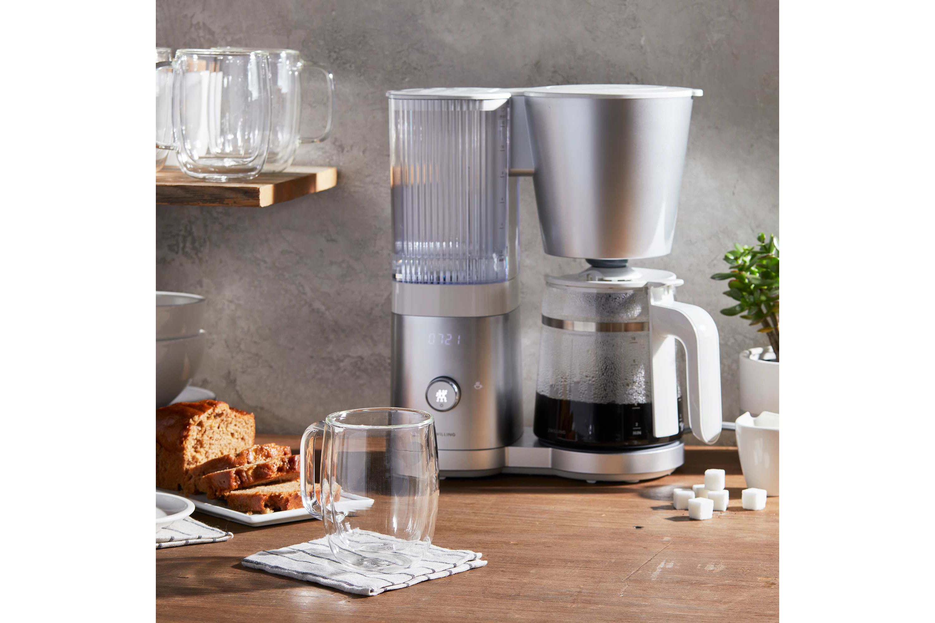 Enfinigy 12 Cup Drip Coffeemaker w/ Glass Carafe Silver