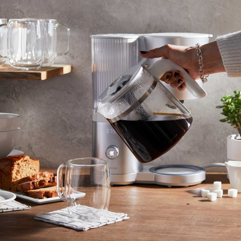 Enfinigy 12 Cup Drip Coffeemaker w/ Glass Carafe Silver