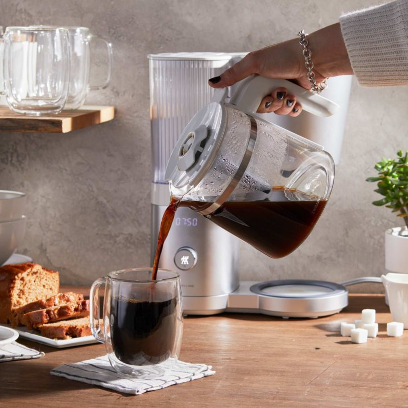 Enfinigy 12 Cup Drip Coffeemaker w/ Glass Carafe Silver
