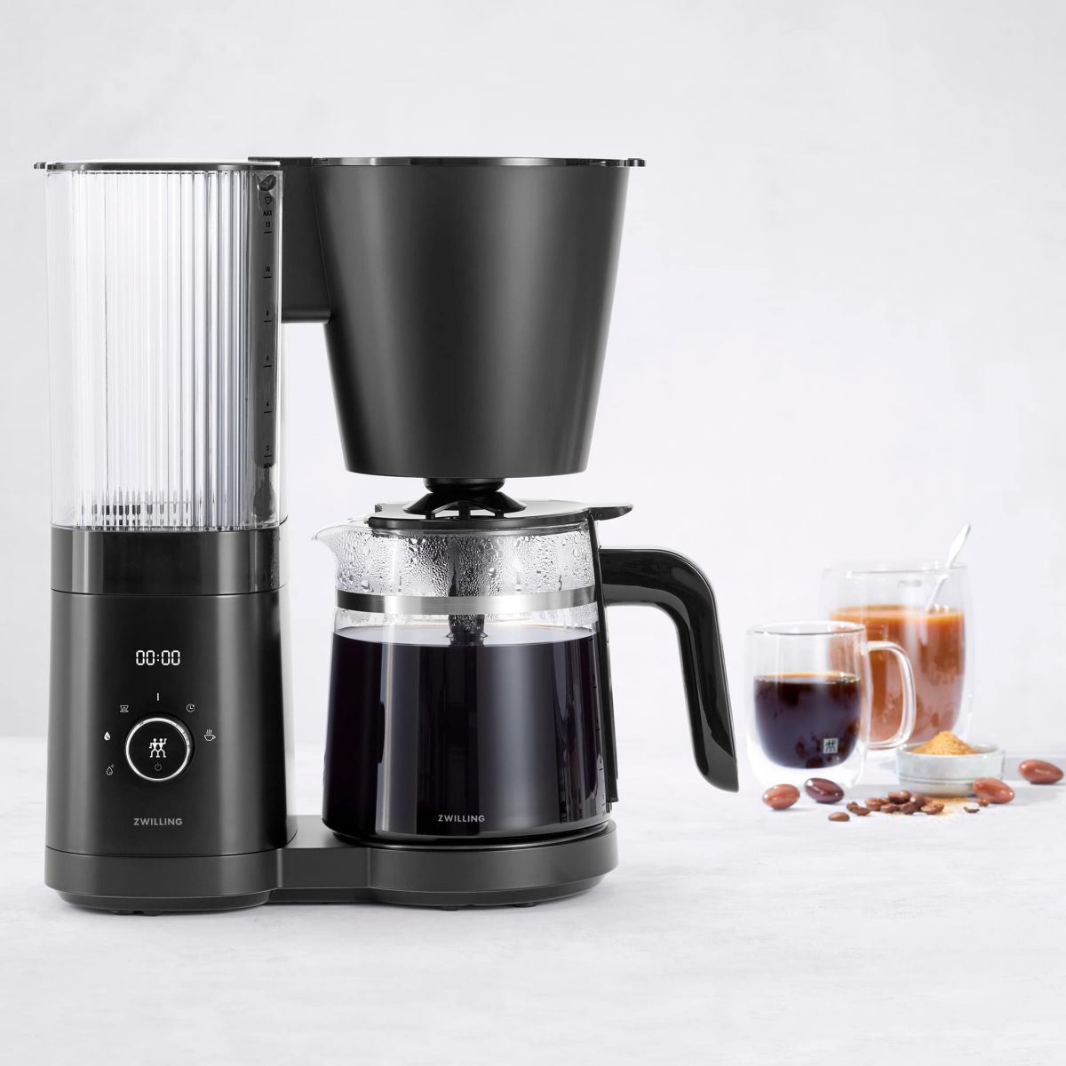 Enfinigy 12 Cup Drip Coffeemaker w/ Glass Carafe Black