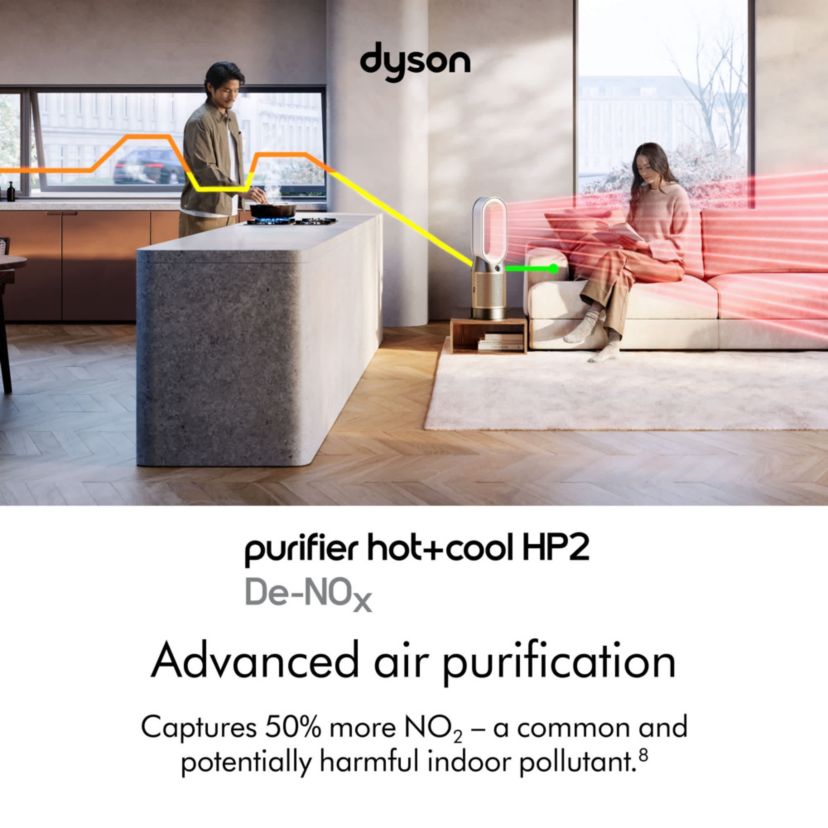 Purifier Hot+Cool De-Nox HP2 White/Gold