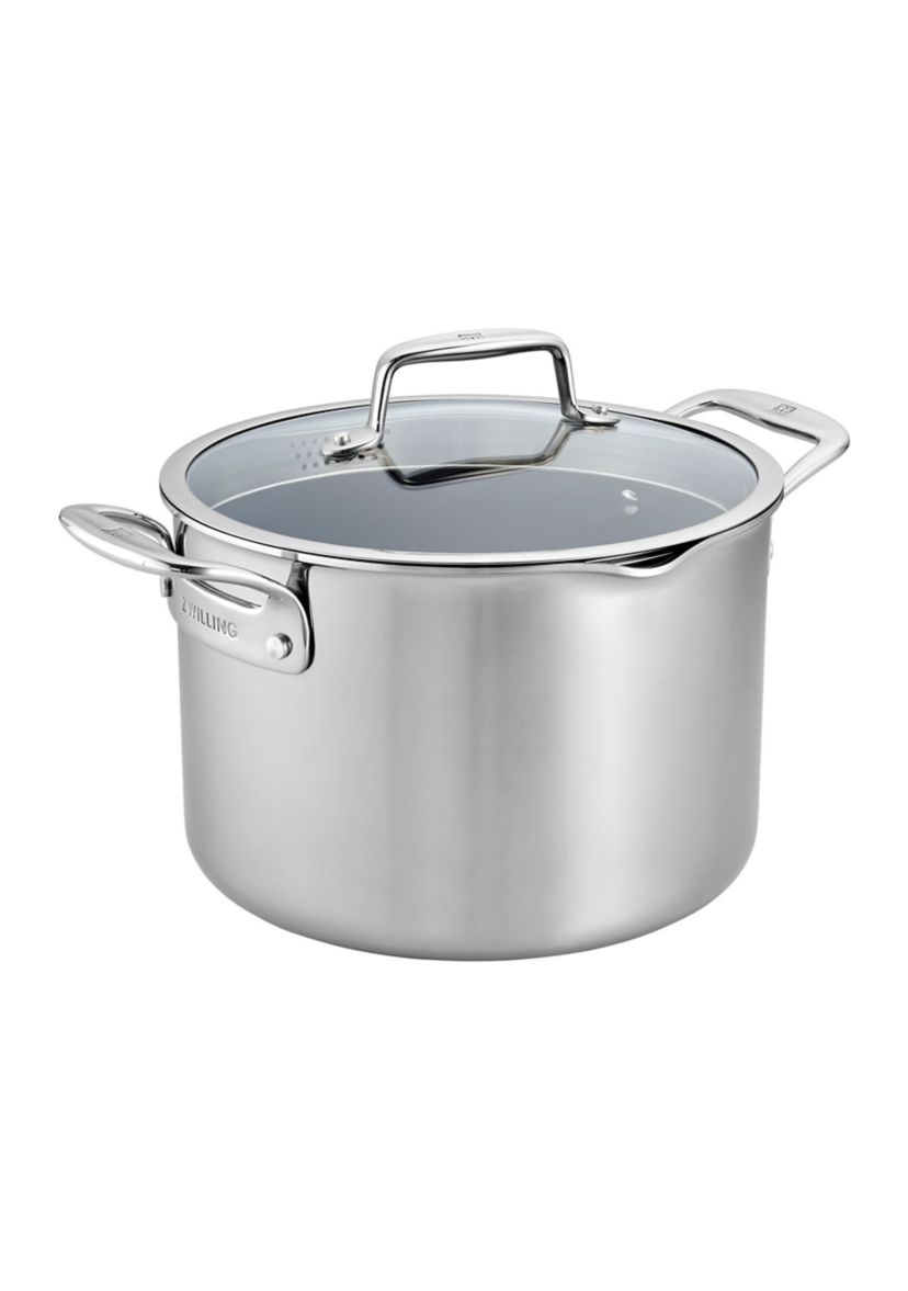 Clad CFX 8qt Stainless Steel Ceramic Nonstick Stockpot w/ Lid
