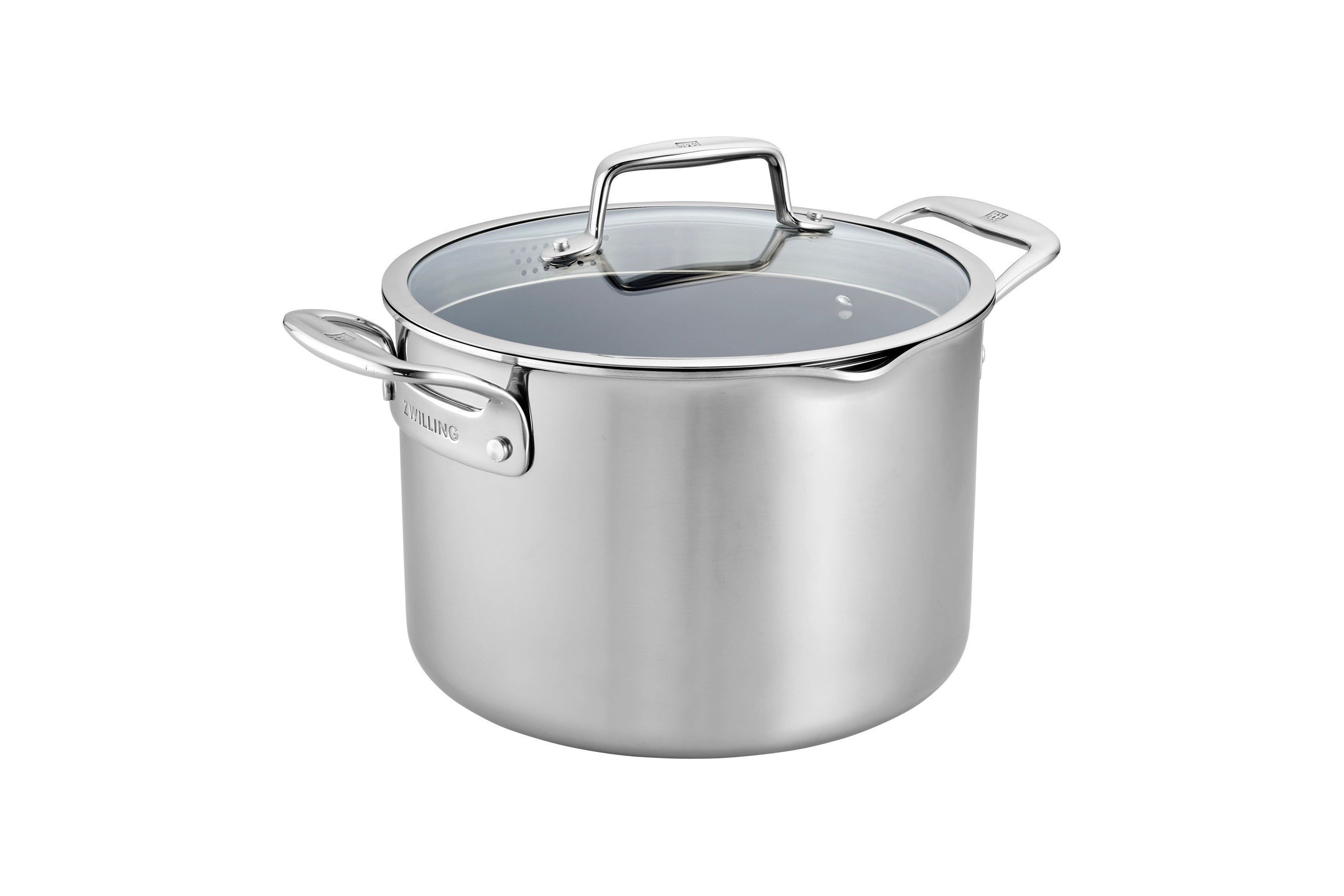 Clad CFX 8qt Stainless Steel Ceramic Nonstick Stockpot w/ Lid