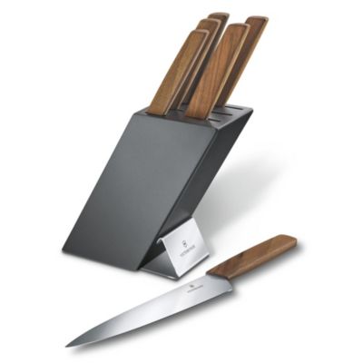 Victorinox Swiss Army, Inc Swiss Modern 6pc Knife Block Set Walnut, 10 Pieces