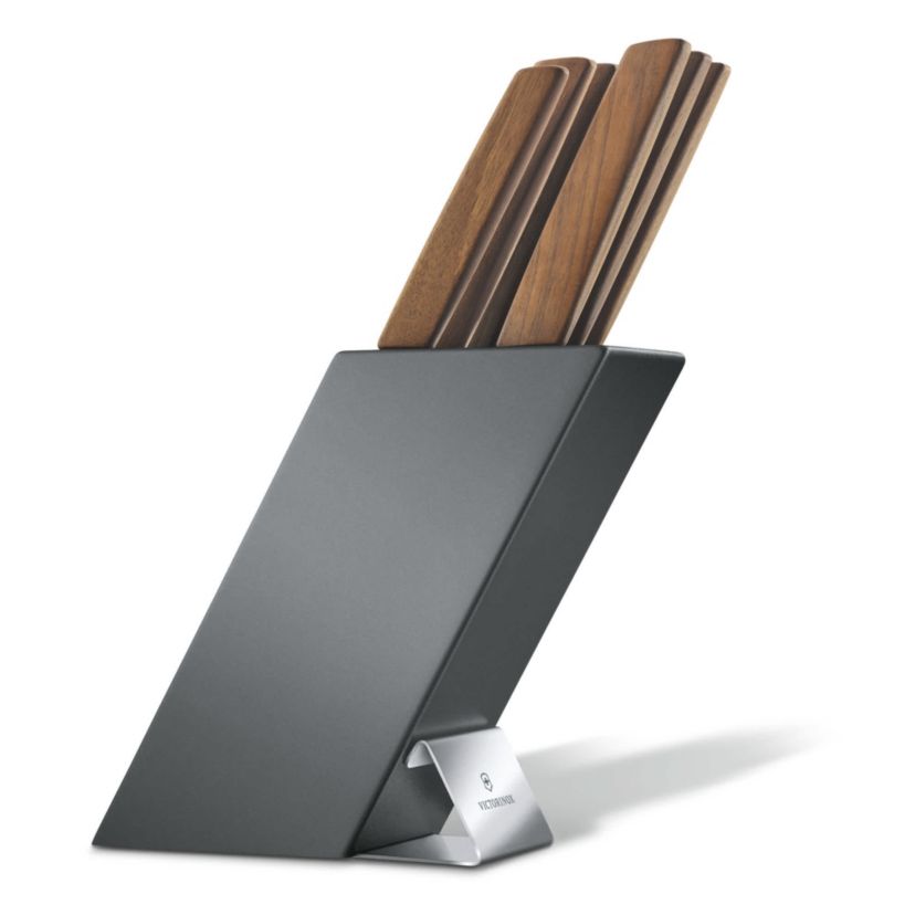 Swiss Modern 6pc Knife Block Set Walnut