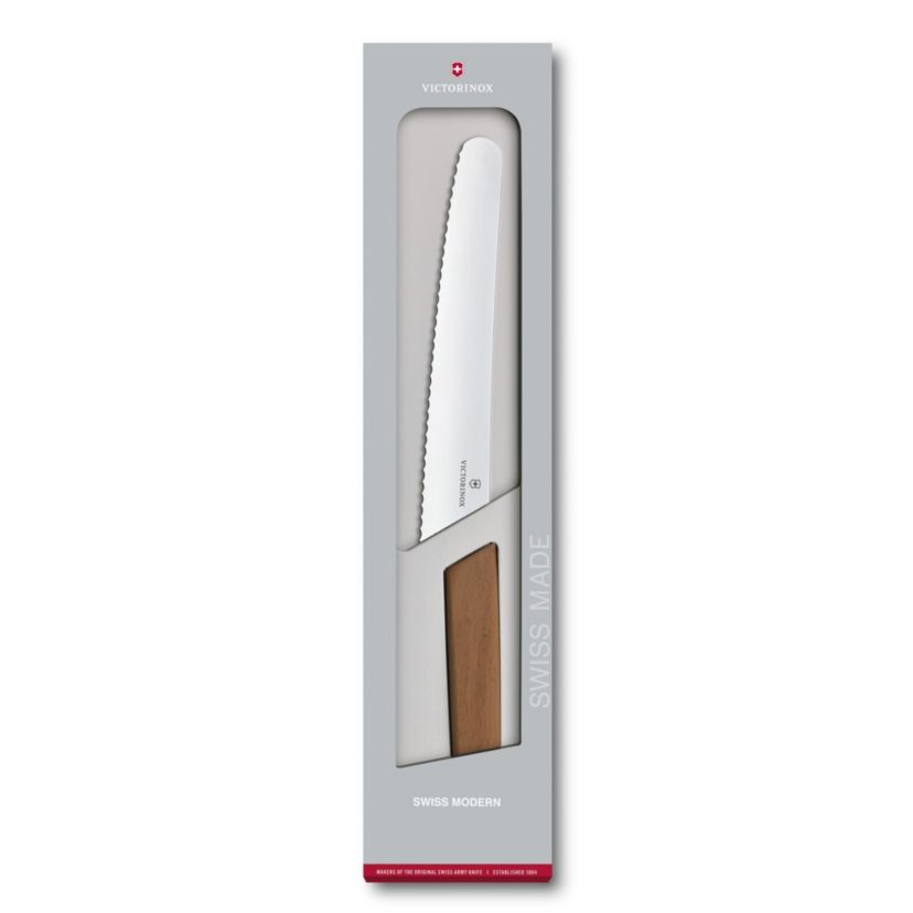 Swiss Modern 8.5" Bread Knife Walnut