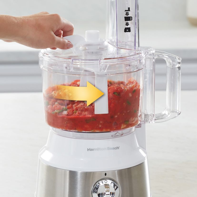 10 Cup Food Processor w/ Bowl Scraper White & Stainless Steel