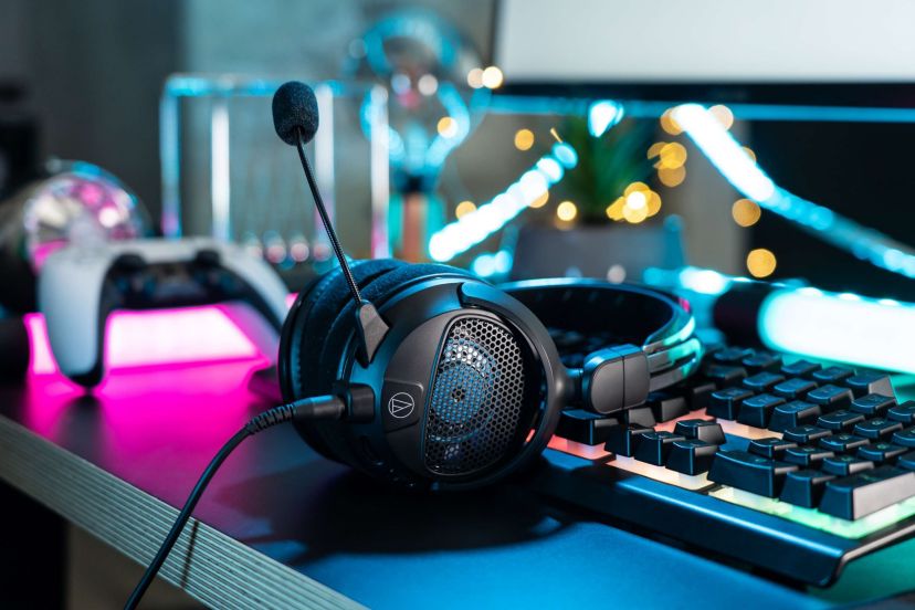 High-Fidelity Open-Back Wired Gaming Headset Black