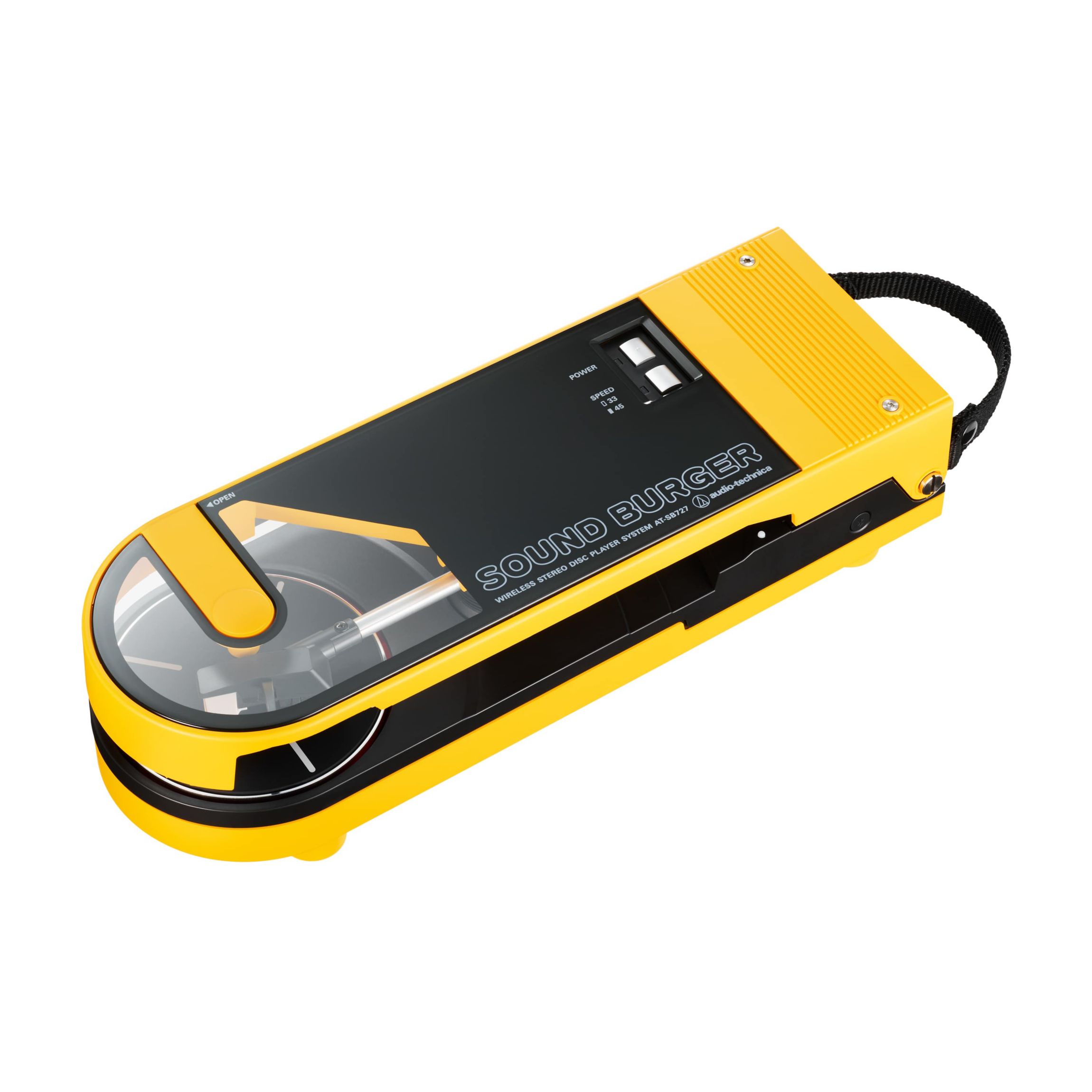 Sound Burger Portable Bluetooth Turntable Yellow