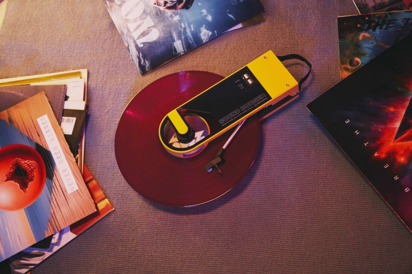 Sound Burger Portable Bluetooth Turntable Yellow
