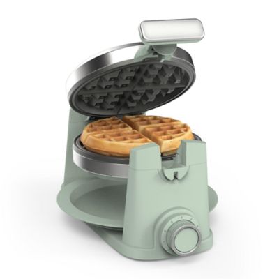 Martha Stewart Rotating Waffle Maker Linen Cream, Green