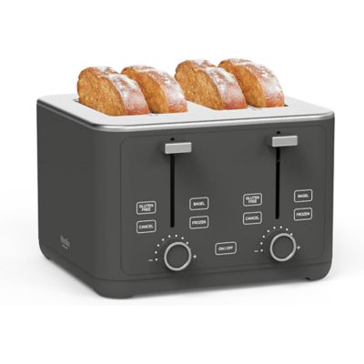 Martha Stewart Classic 4 Slice Toaster Linen Cream, Gray