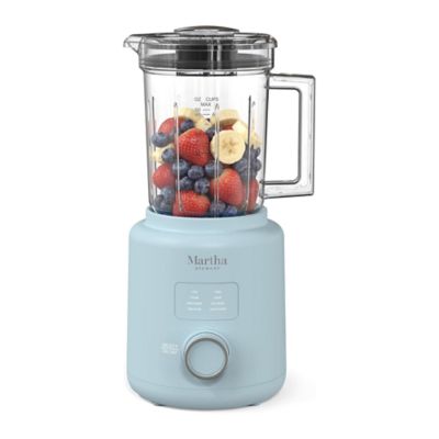 Martha Stewart 50oz Countertop Blender Linen Cream, Sky Blue