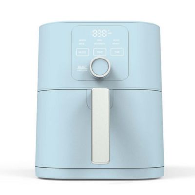 Martha Stewart 6qt Slim Air Fryer Linen Cream, Sky Blue