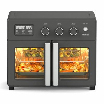 Martha Stewart French Door 34qt Air Fryer Toaster & Convection Oven Linen Cream, Gray