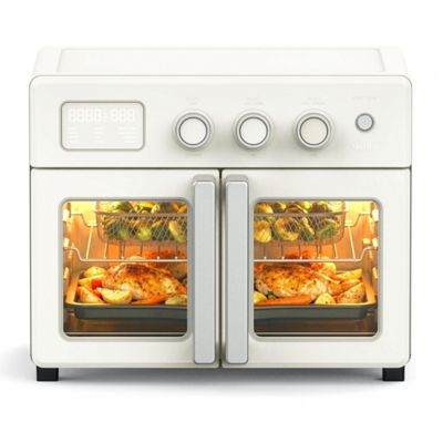 Martha Stewart French Door 34qt Air Fryer Toaster & Convection Oven Linen Cream