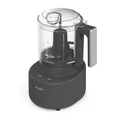 Martha Stewart 3-Cup Electric Food Chopper Linen Cream, Gray
