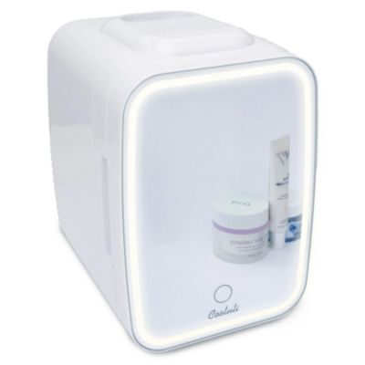 Cooluli Glow 4L Mini Skincare Fridge w/ Mirror & LED Light White