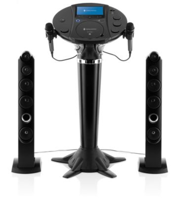 Singing Machine Bluetooth Pedestal Karaoke System, Black