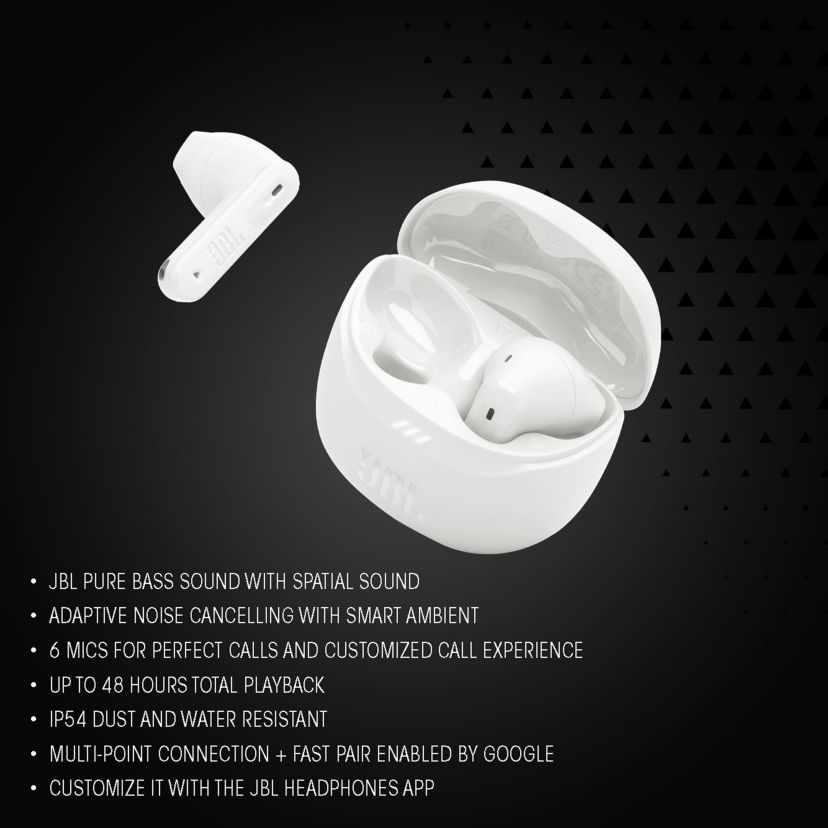 Tune Flex 2 Noise Cancelling True Wireless Earbuds White