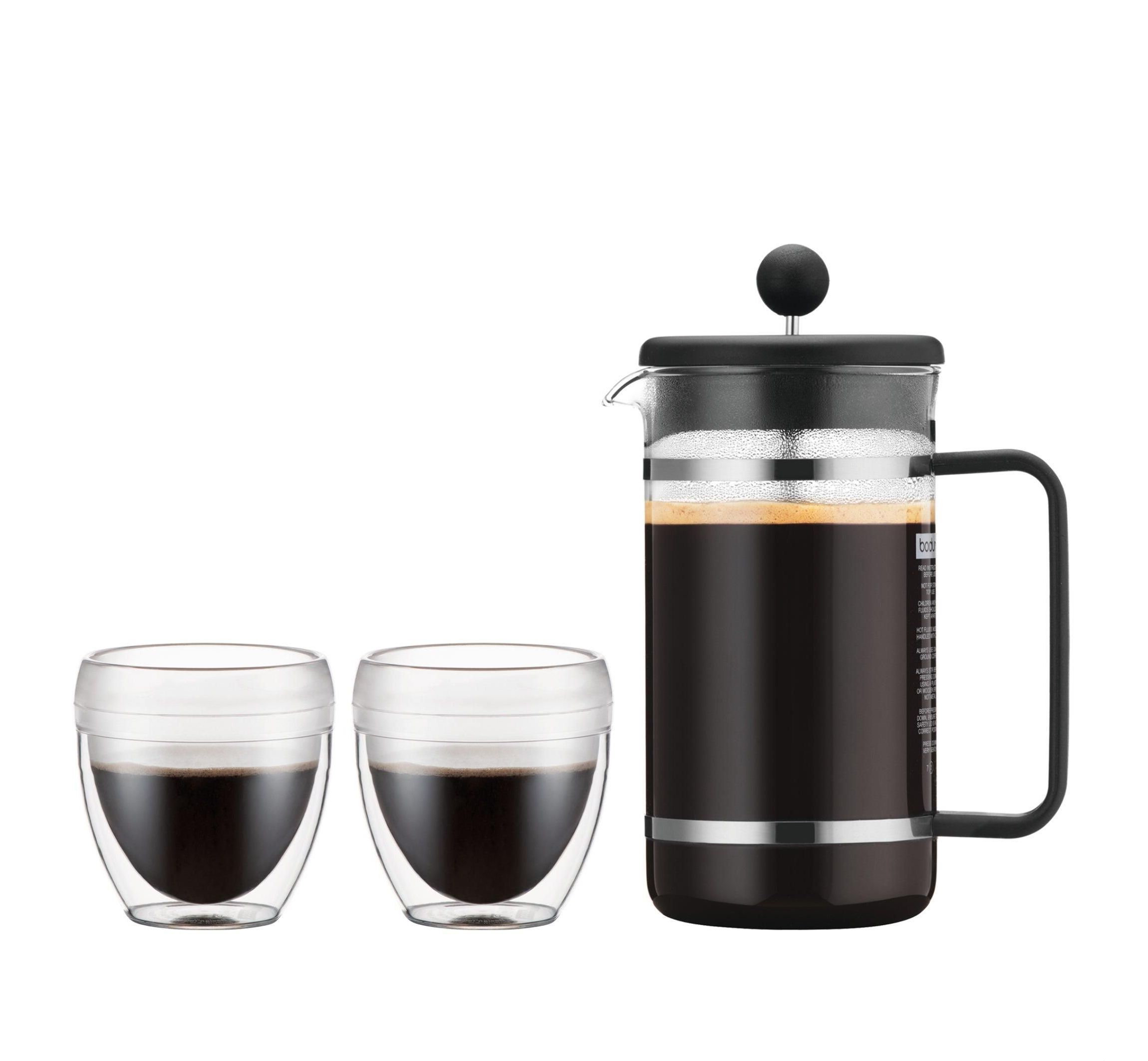 Bistro 8 Cup French Press Coffeemaker w/ 2 Pavina Cups