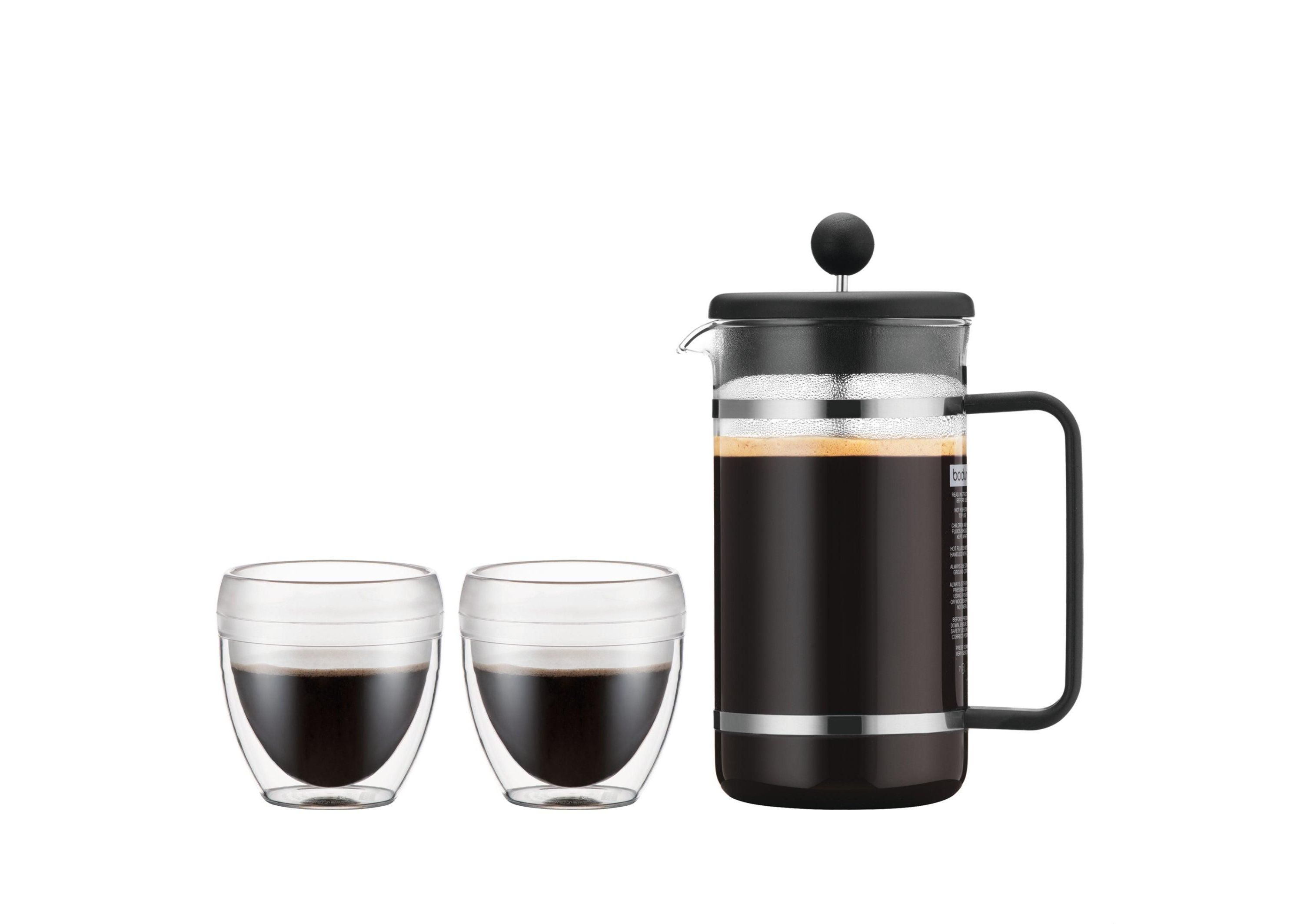 Bistro 8 Cup French Press Coffeemaker w/ 2 Pavina Cups
