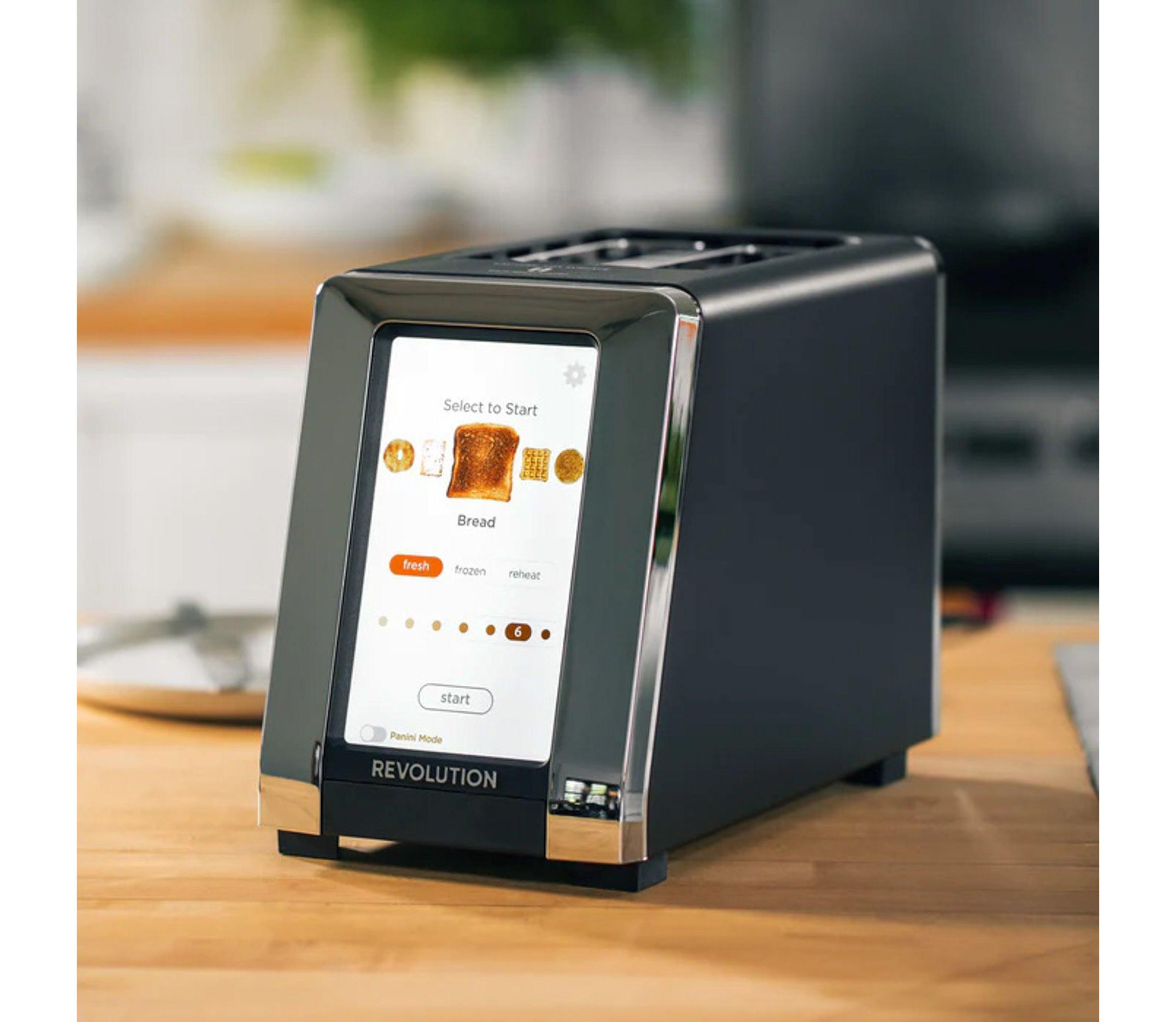 R180 Connect InstaGLO Touchscreen Toaster Matte Black/Chrome