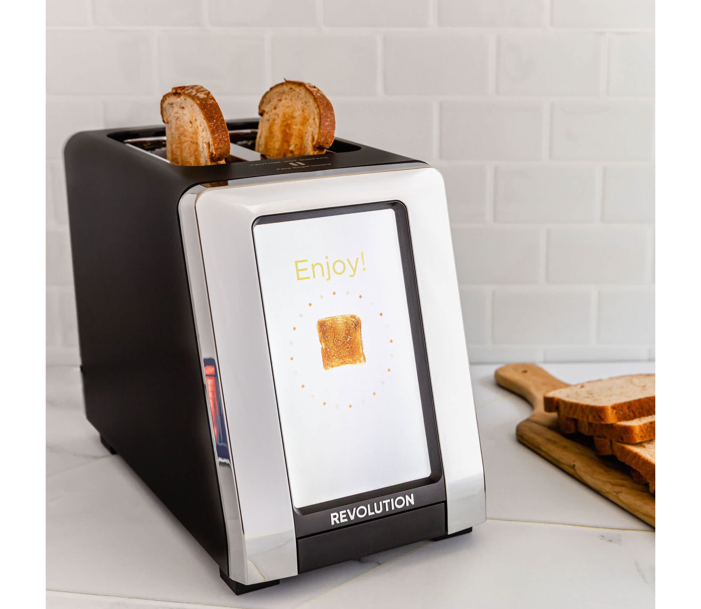 R180 Connect InstaGLO Touchscreen Toaster Matte Black/Chrome