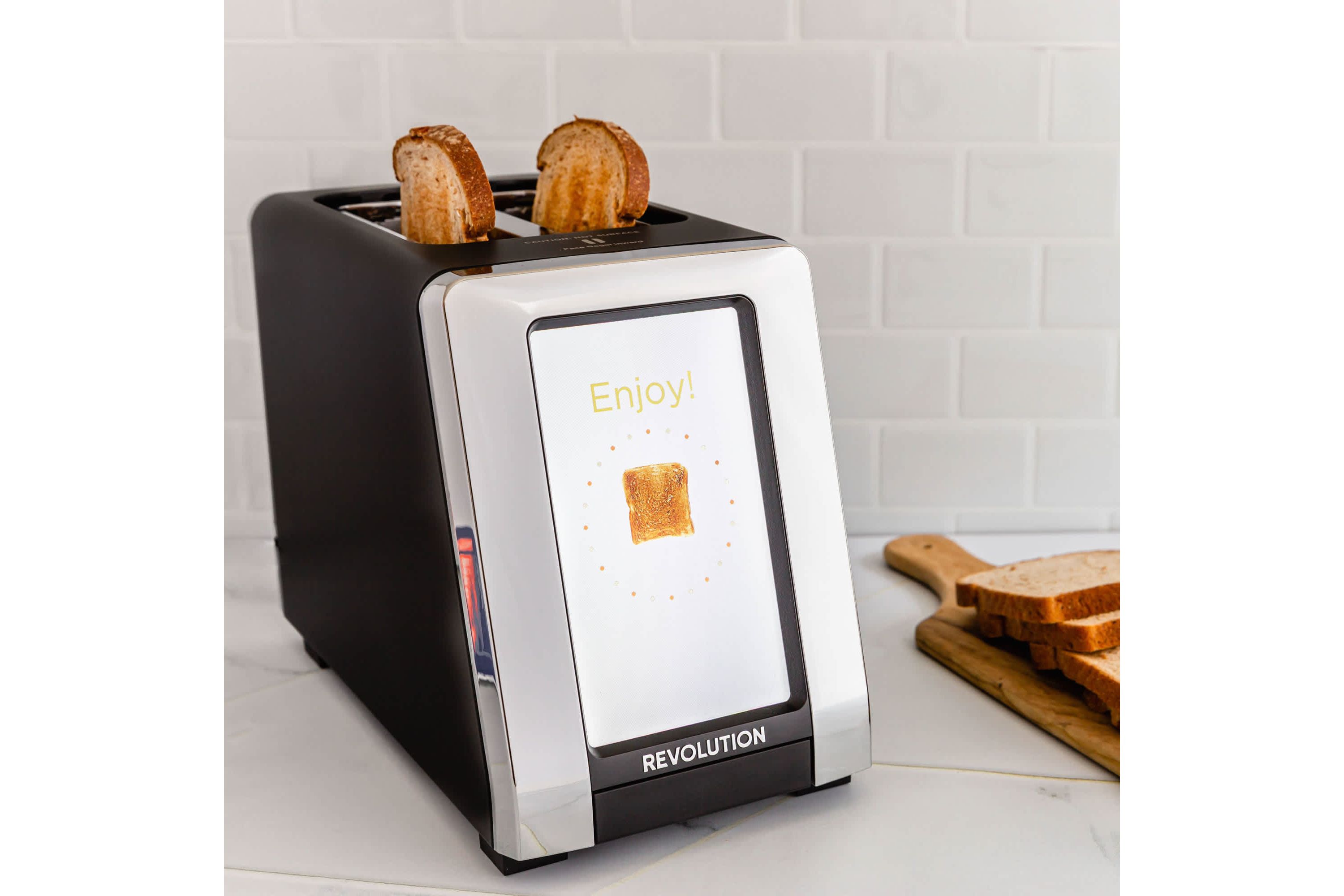 R180 Connect InstaGLO Touchscreen Toaster Matte Black/Chrome