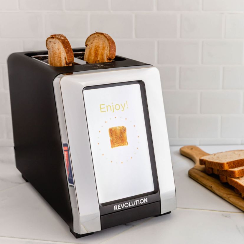 R180 Connect InstaGLO Touchscreen Toaster Matte Black/Chrome