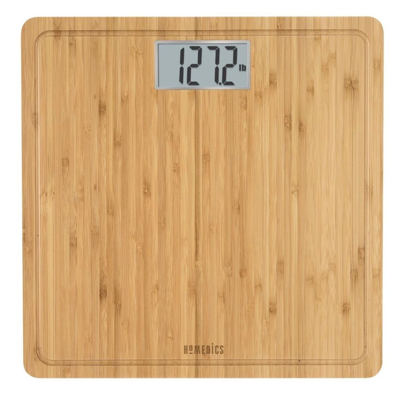 Homedics Natural Bamboo Digital Bathroom Scale