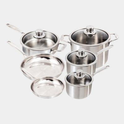 Swiss Diamond Premium Clad 10pc Stainless Steel Set