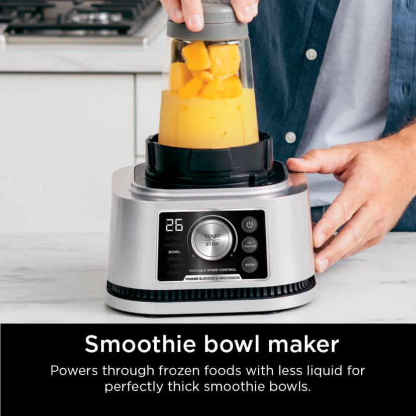 Foodi Power Blender & Processor System with Smoothie Bowl Maker and Nutrient Extractor + 4-in-1 Blender 1400WP