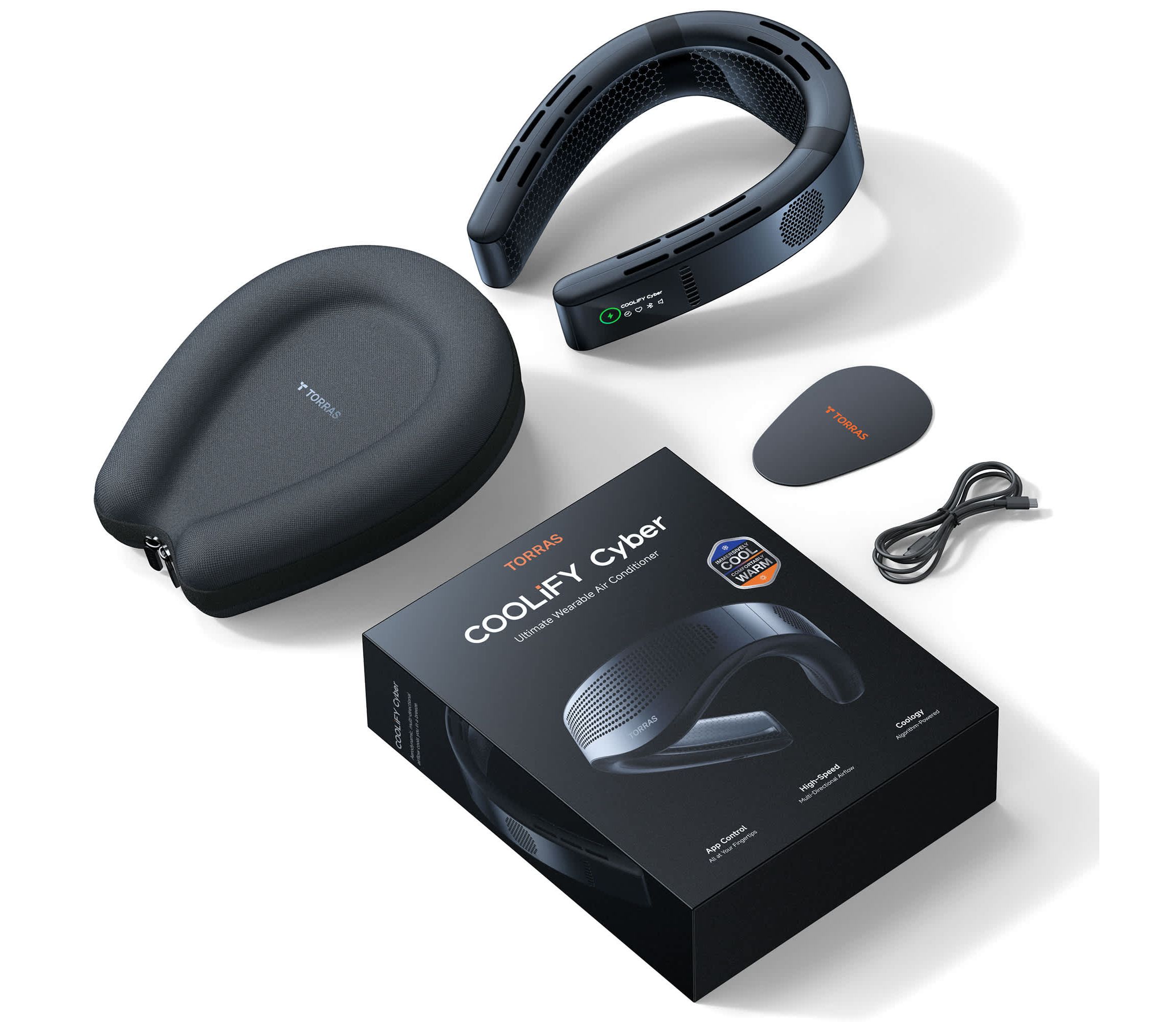 Torras COOLiFY Cyber Wearable Air Conditioner Cascade Black | Belk