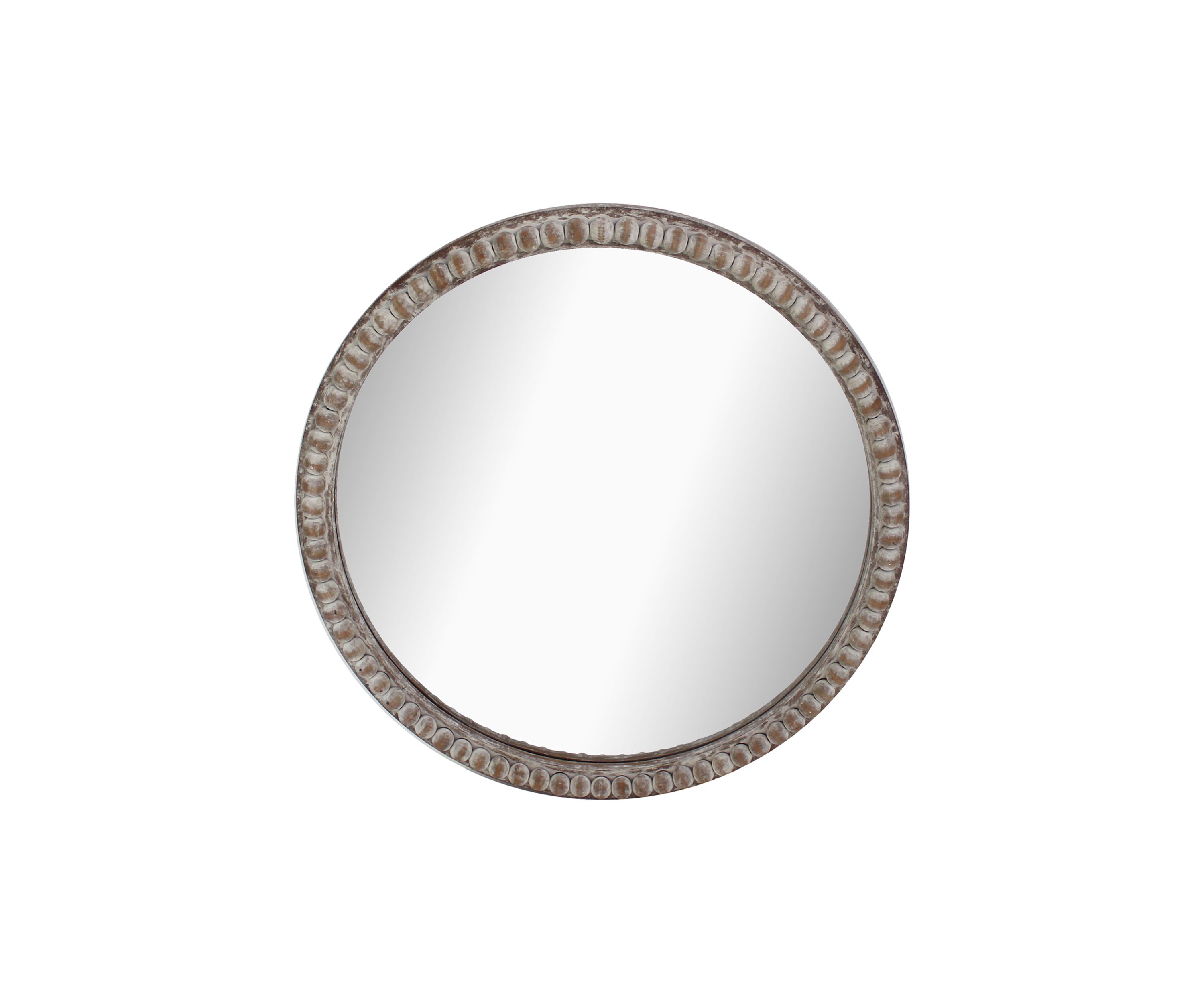 Beaded Round Mirror