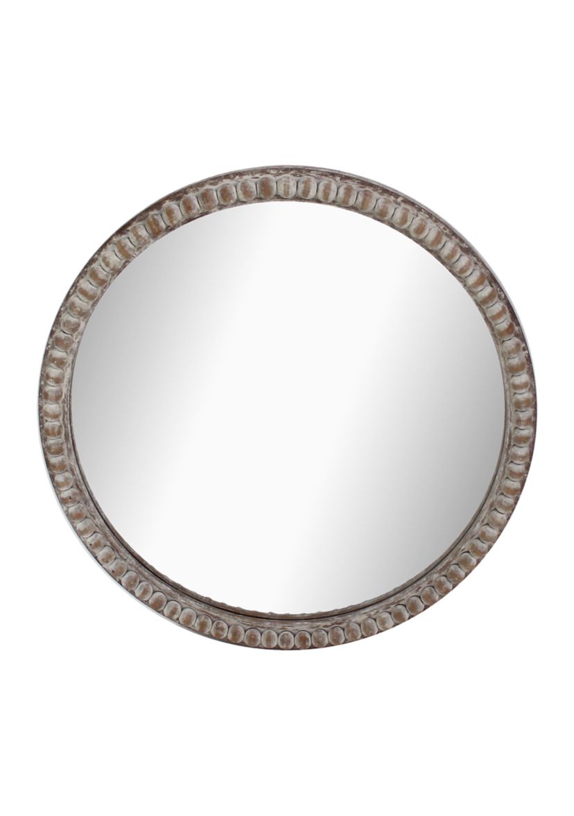 Beaded Round Mirror