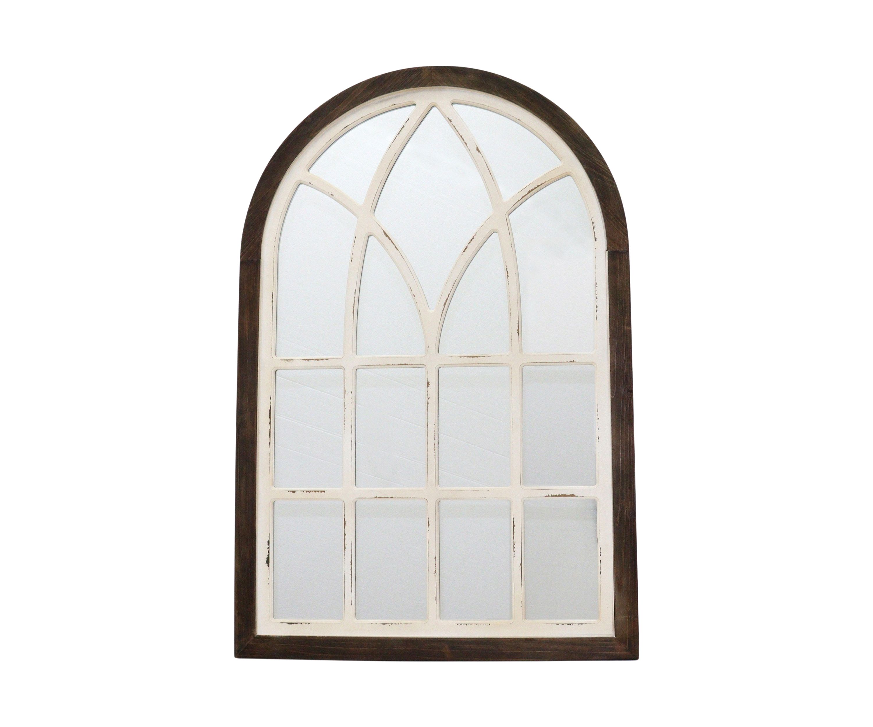 Mixed Wood Arch Mirror