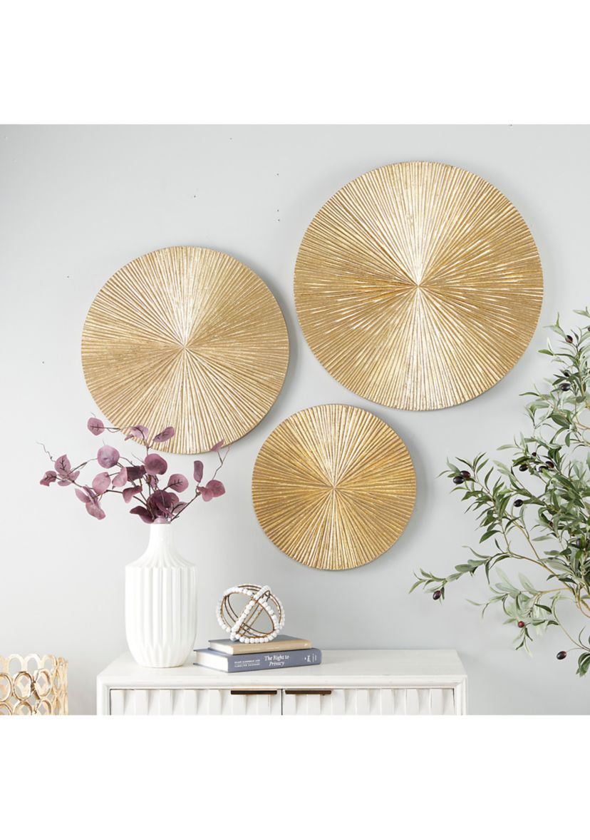 Contemporary Wooden Wall Decor - Set of 3