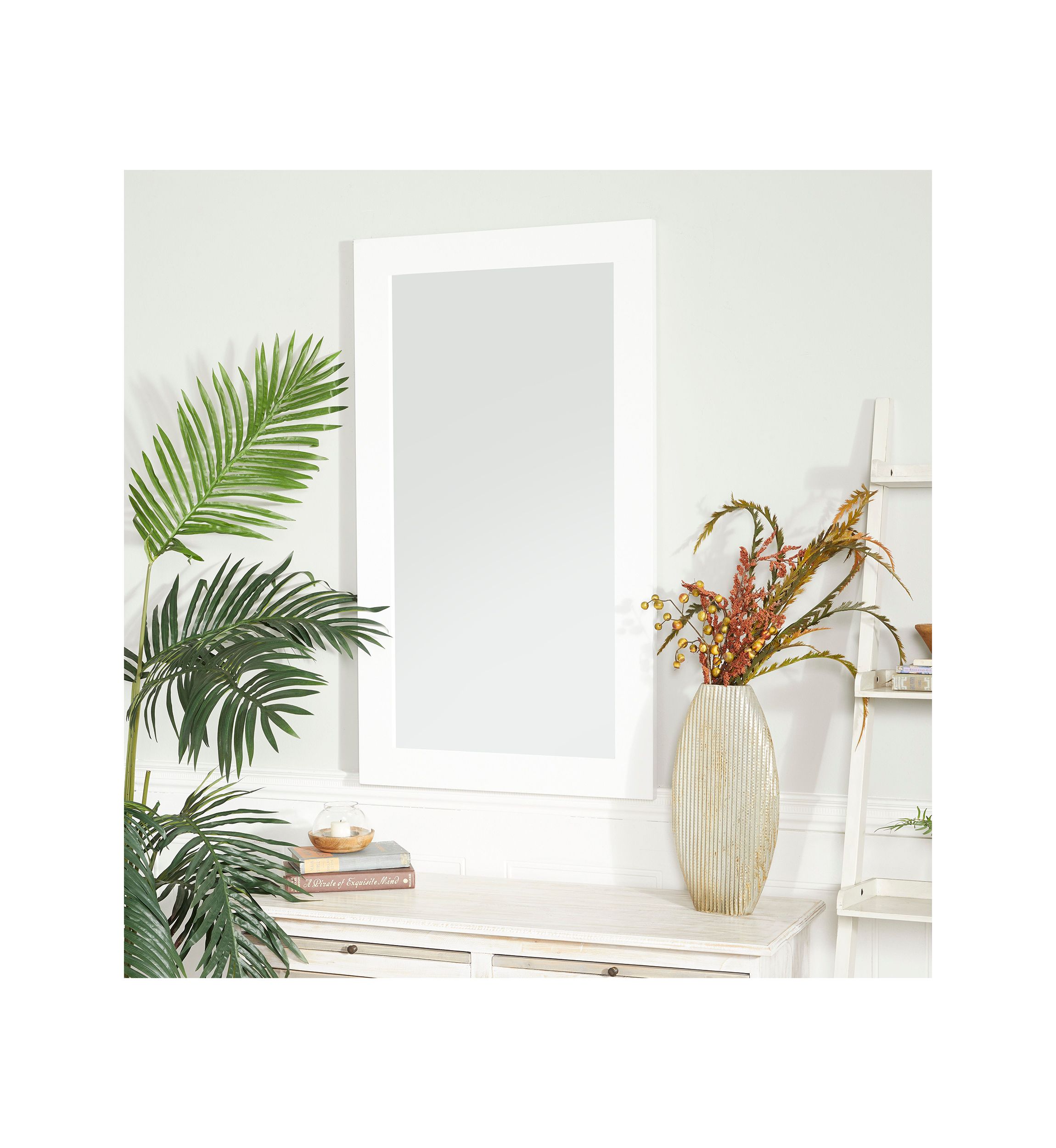 Contemporary Wooden Wall Mirror