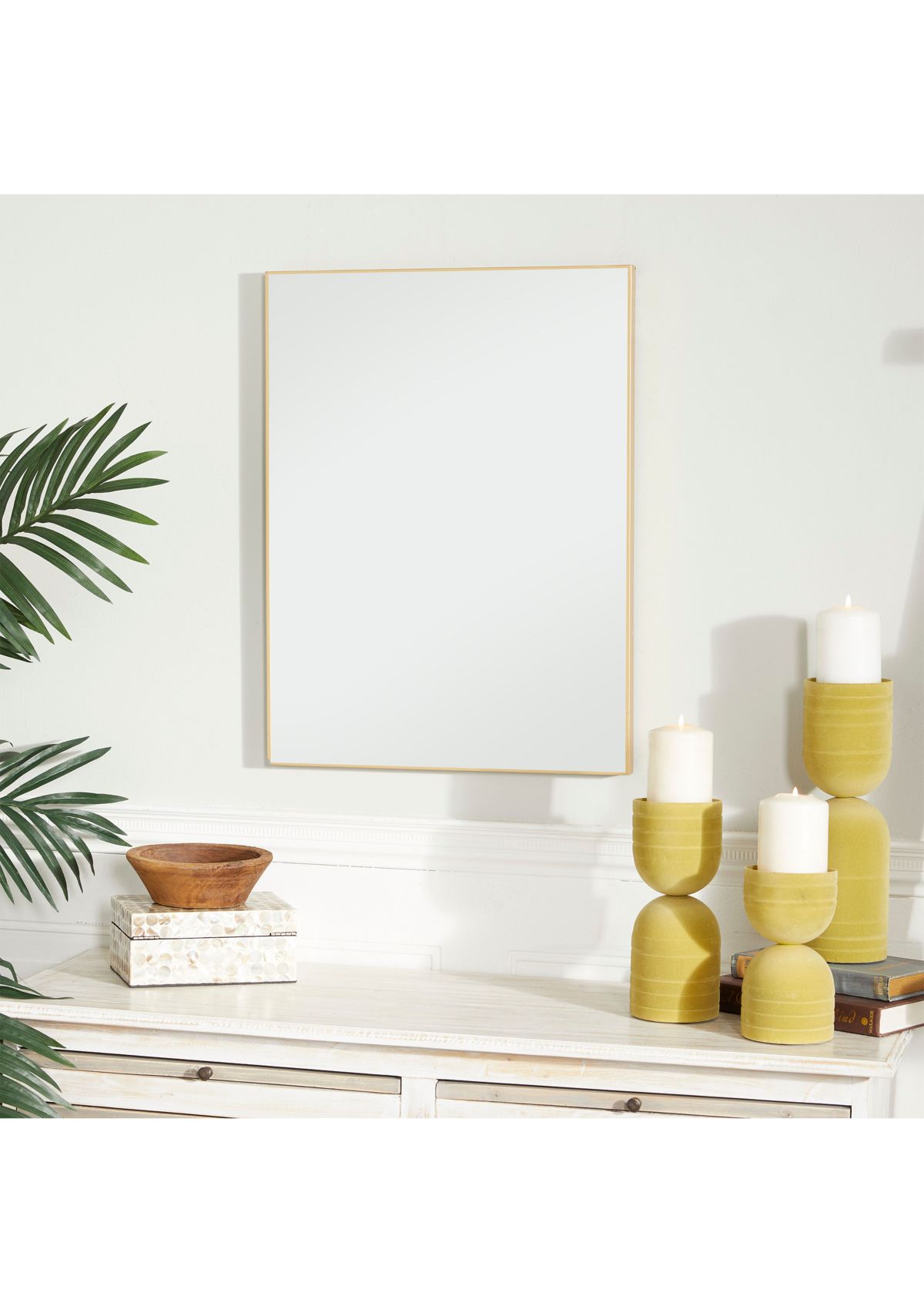 Contemporary Wooden Wall Mirror