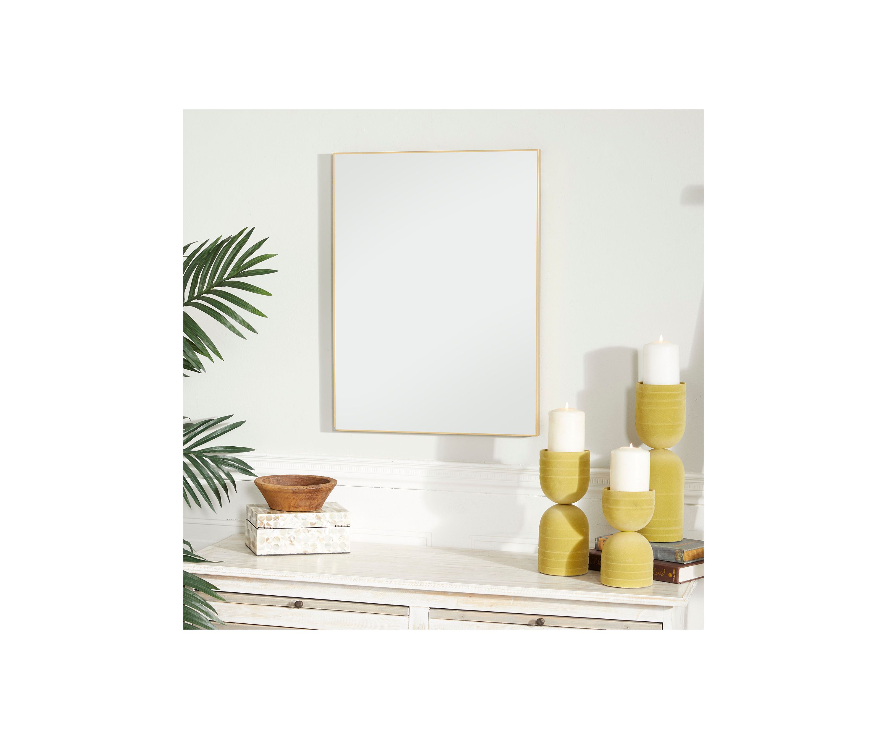 Contemporary Wooden Wall Mirror