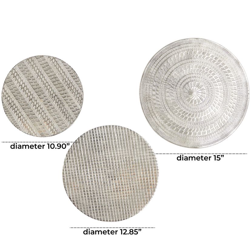 Modern Aluminum Wall Decor - Set of 3