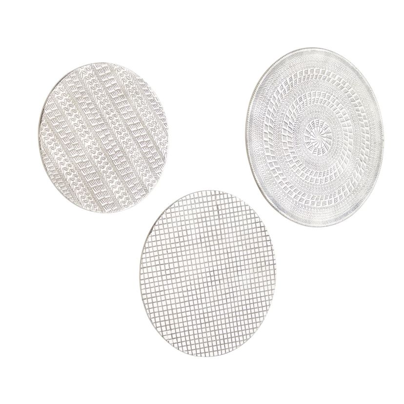 Modern Aluminum Wall Decor - Set of 3