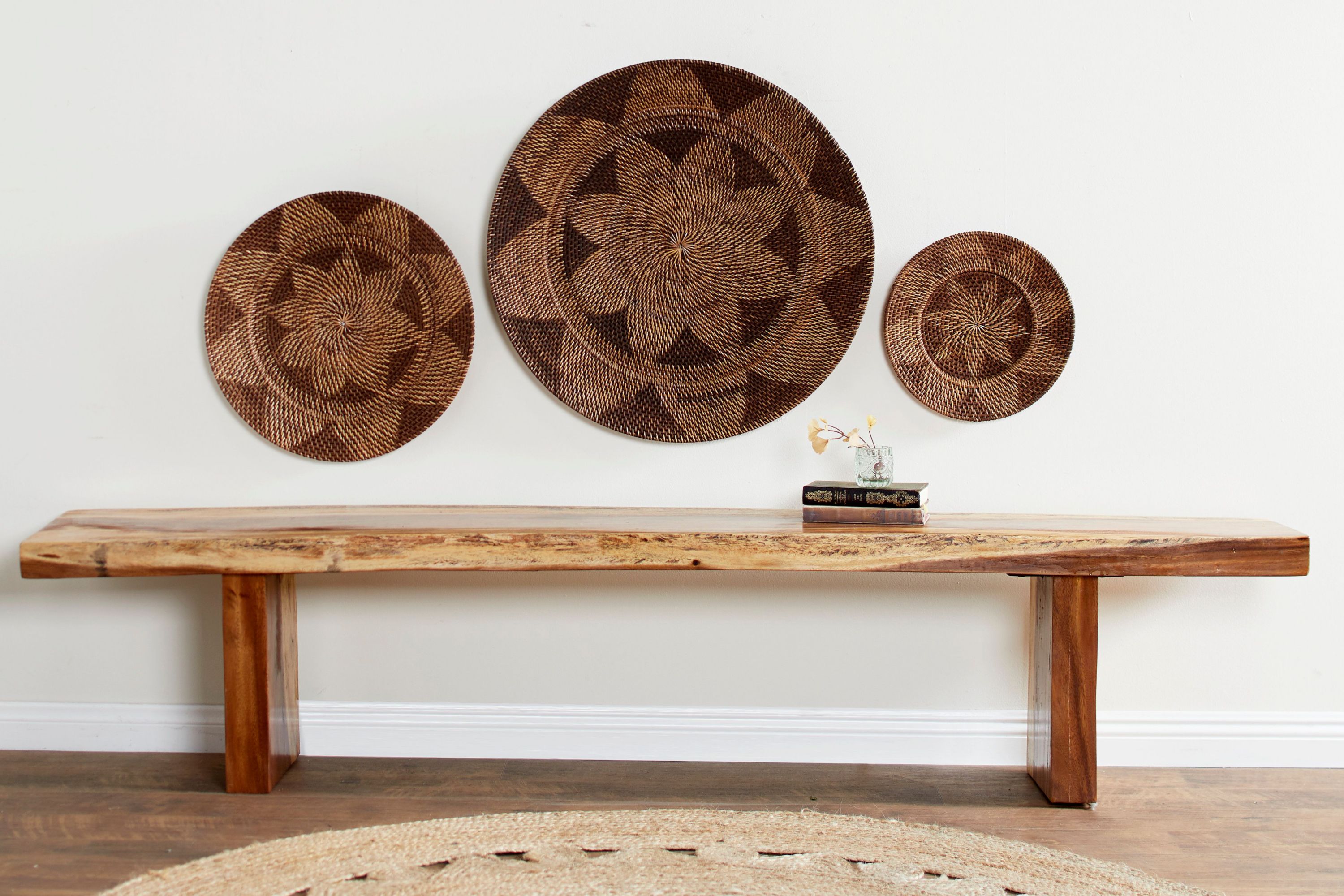Traditional Rattan Wall Decor - Set of 3