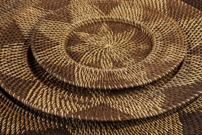 Traditional Rattan Wall Decor - Set of 3