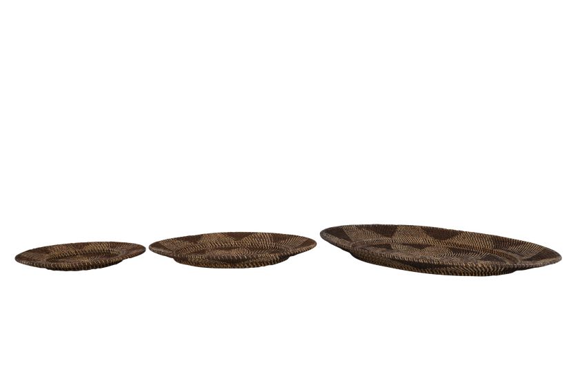 Traditional Rattan Wall Decor - Set of 3