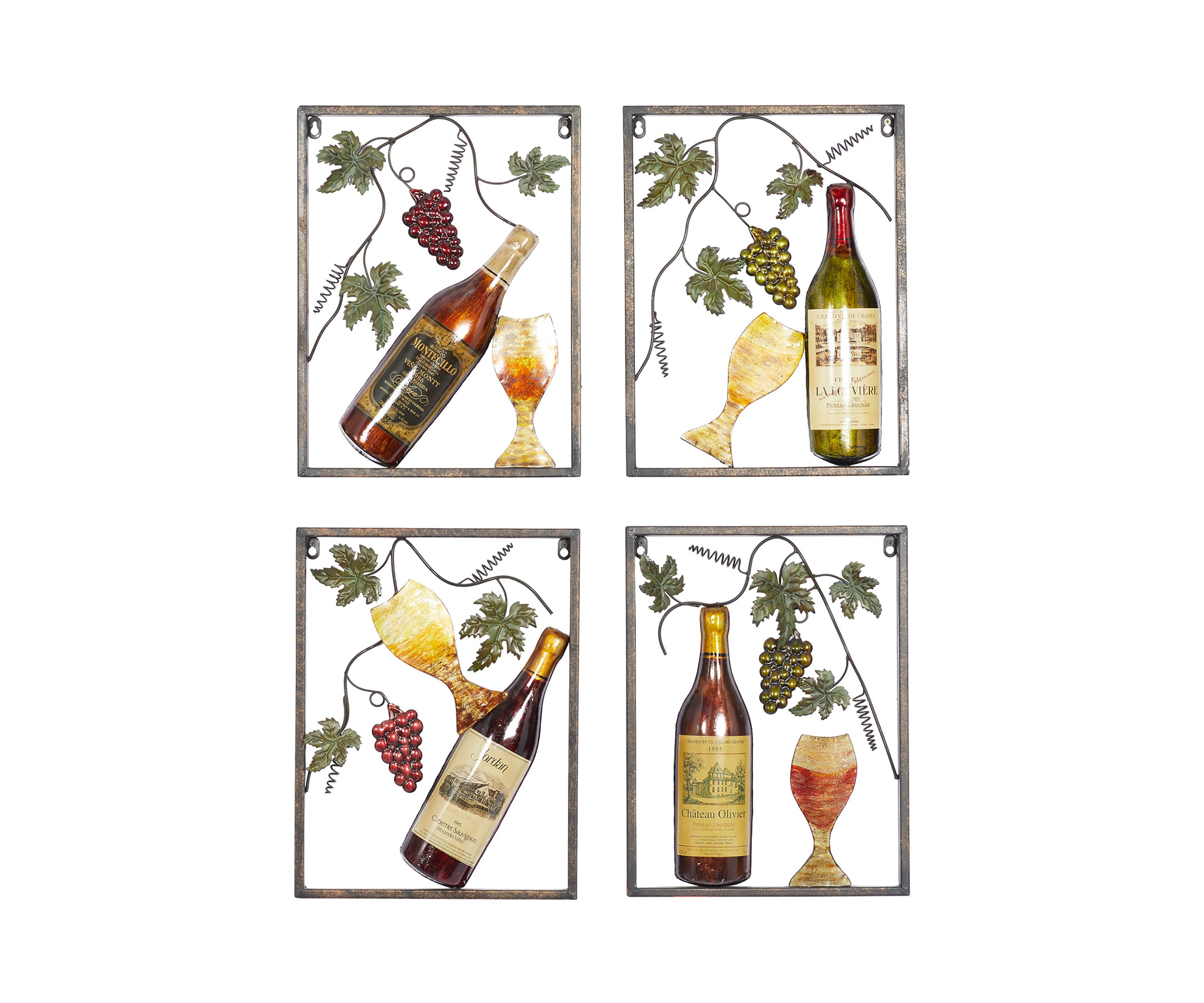 Traditional Metal Wall Decor - Set of 4