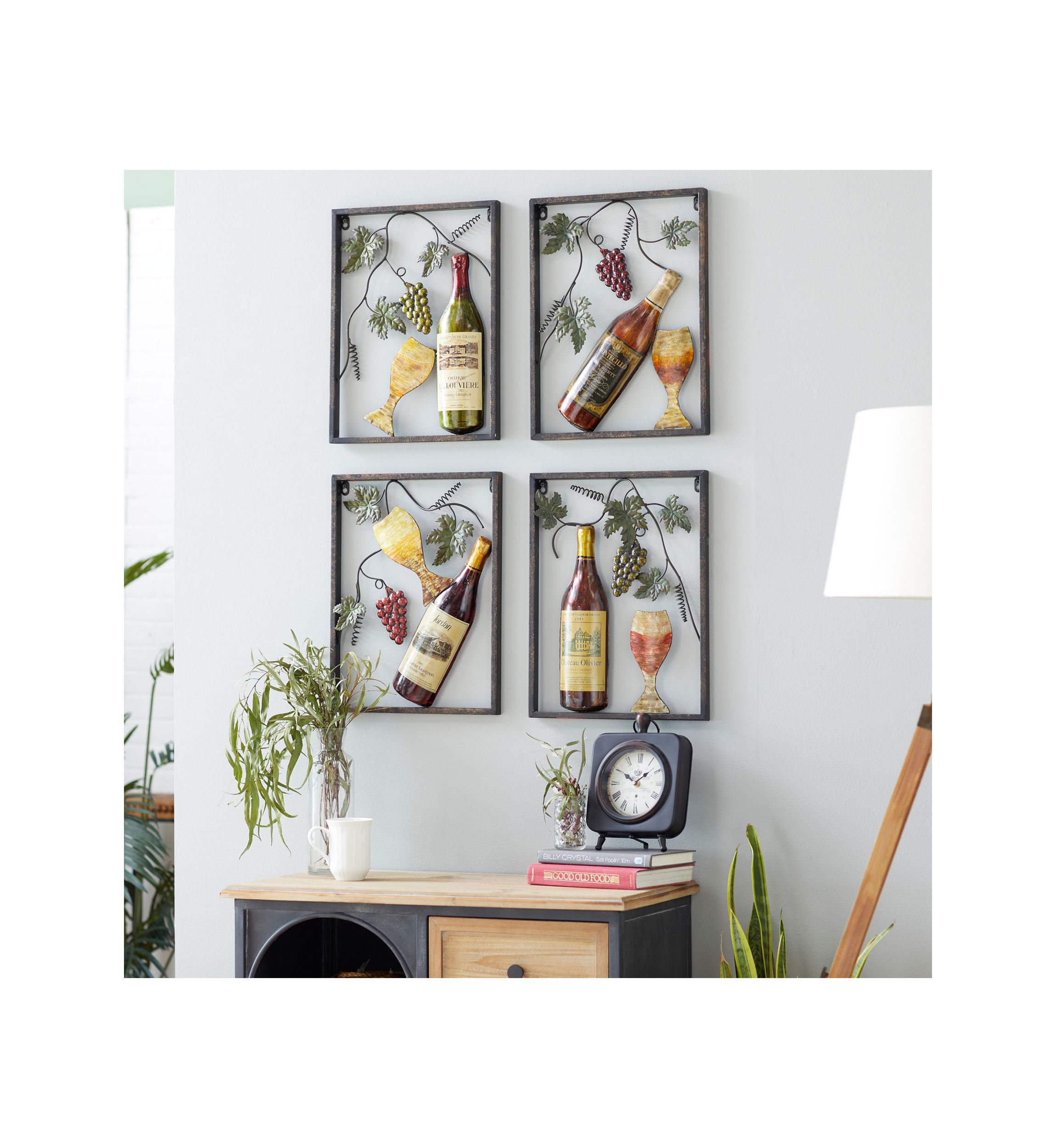 Traditional Metal Wall Decor - Set of 4